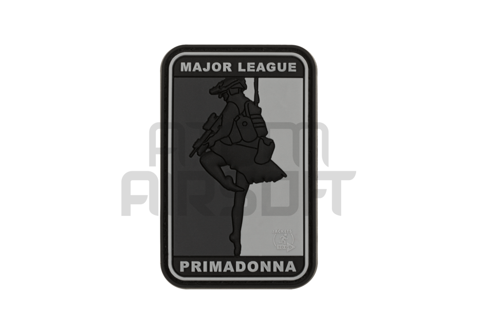 "Major League Primadonna" velcro badge - black/grey