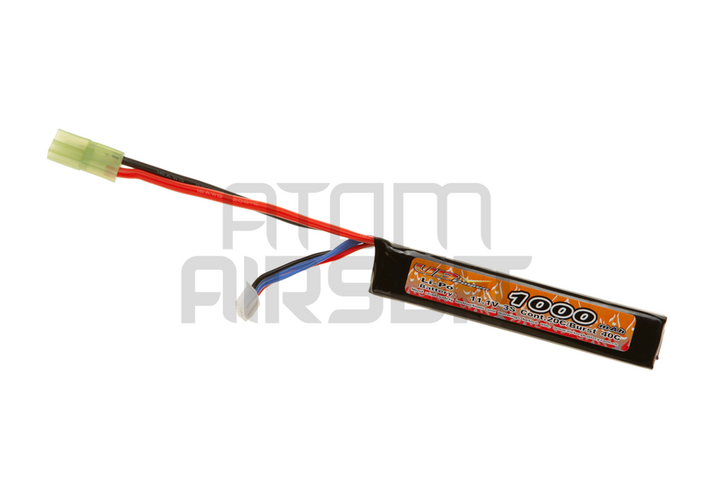 11.1V 1000mAh LiPo battery, 20C - mini connector