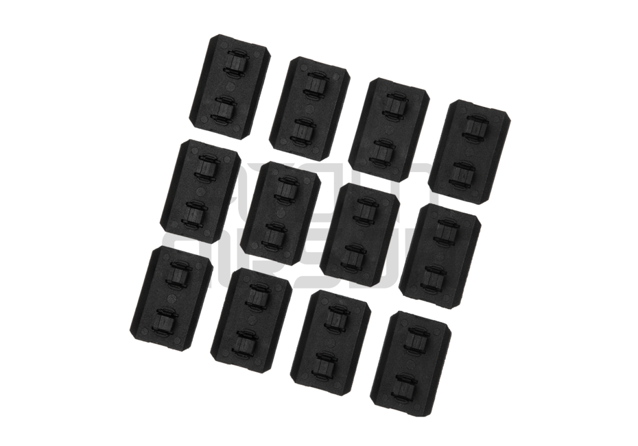 M-Lok rail protectors, 12 pcs - black