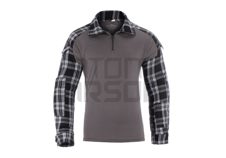 Flanelli taistelupaita - musta