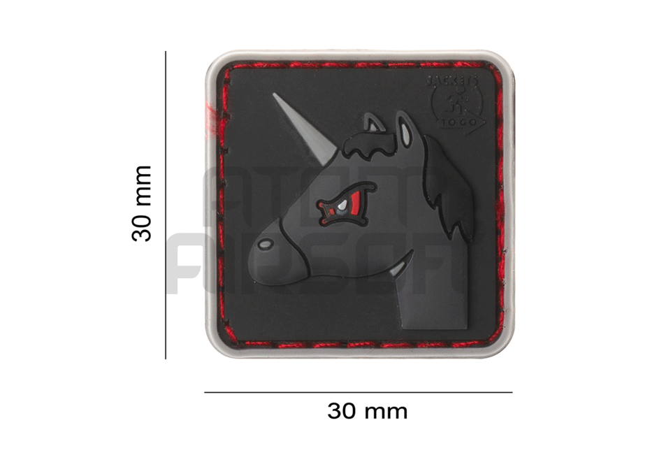 Angry Unicorn plastic velcro badge