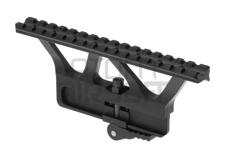 AK sight rail with side wedge attachment