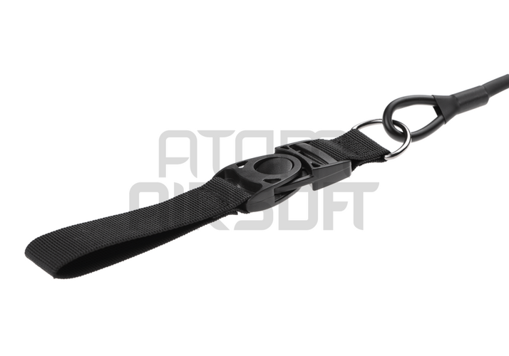 Pistol safety cord, lanyard - black