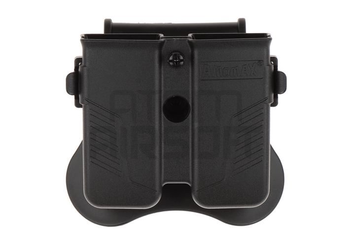 Universal pistol double magazine holster, belt mount
