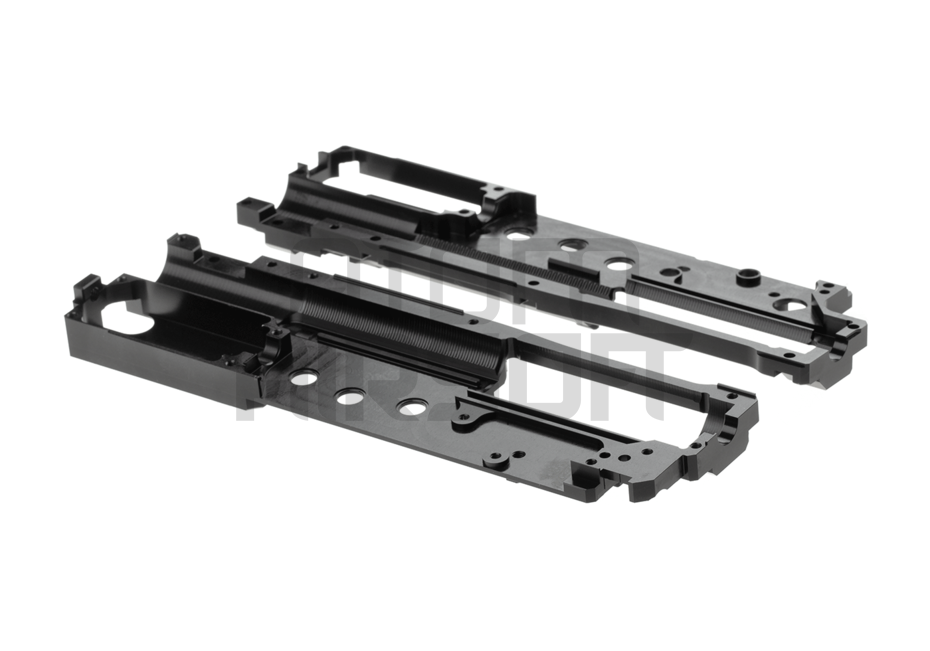 CNC-machined gearbox with quick spring change M249/PKM (8mm) - black