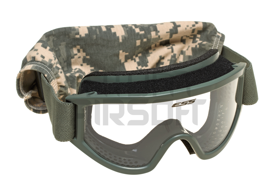Land Ops safety glasses with clear and dark lenses - foliage green