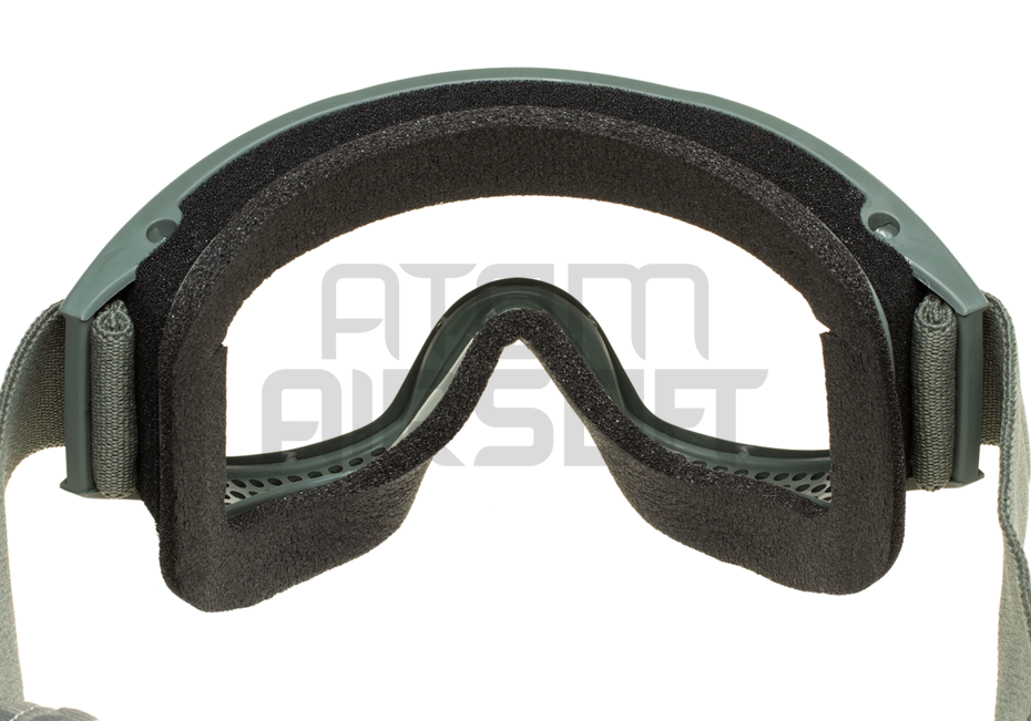 Land Ops safety glasses with clear and dark lenses - foliage green