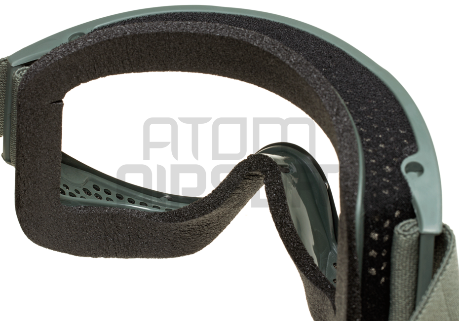 Land Ops safety glasses with clear and dark lenses - foliage green