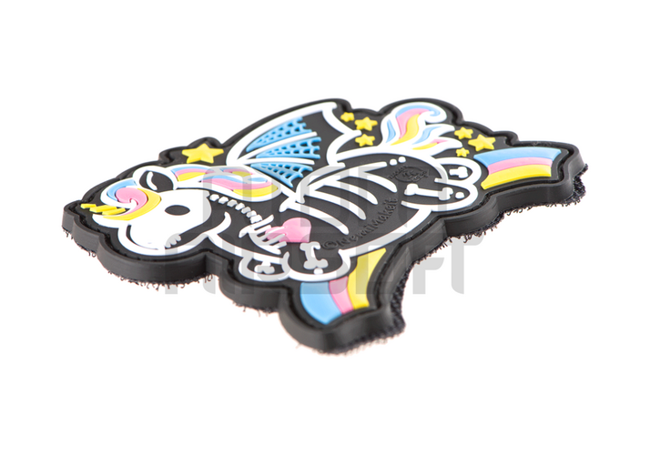 Skeleton Unicorn PVC velcro badge