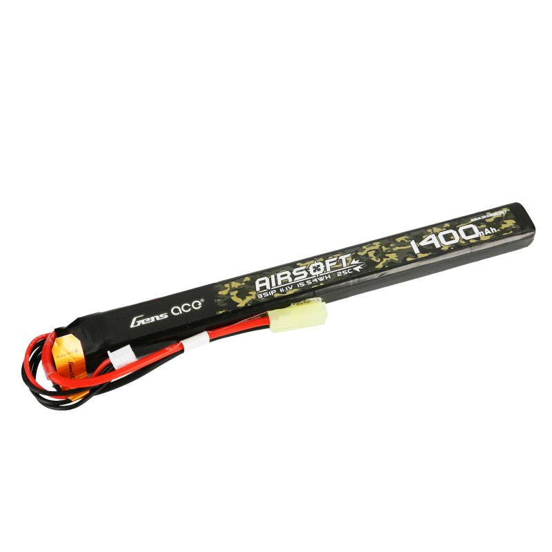 Ace LiPo battery 11.1V 1400mAh 3S/25C, mini connector - AK stick battery