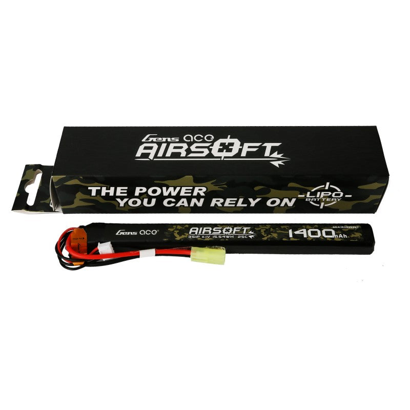 Ace LiPo battery 11.1V 1400mAh 3S/25C, mini connector - AK stick battery