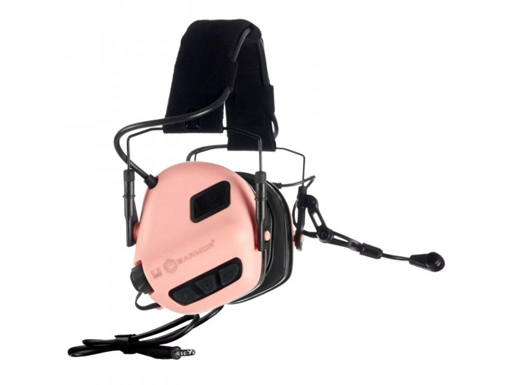 M32 Plus active hearing protectors with speech microphone - pink