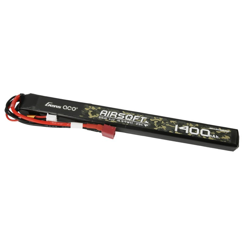 Ace LiPo battery 11.1V 1400mAh 3S/25C, T-plug/Deans - AK stick battery