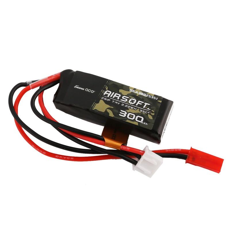 LiPo-akku 7,4V 300mAh 2S/35C, JST/HPA yhteensopiva