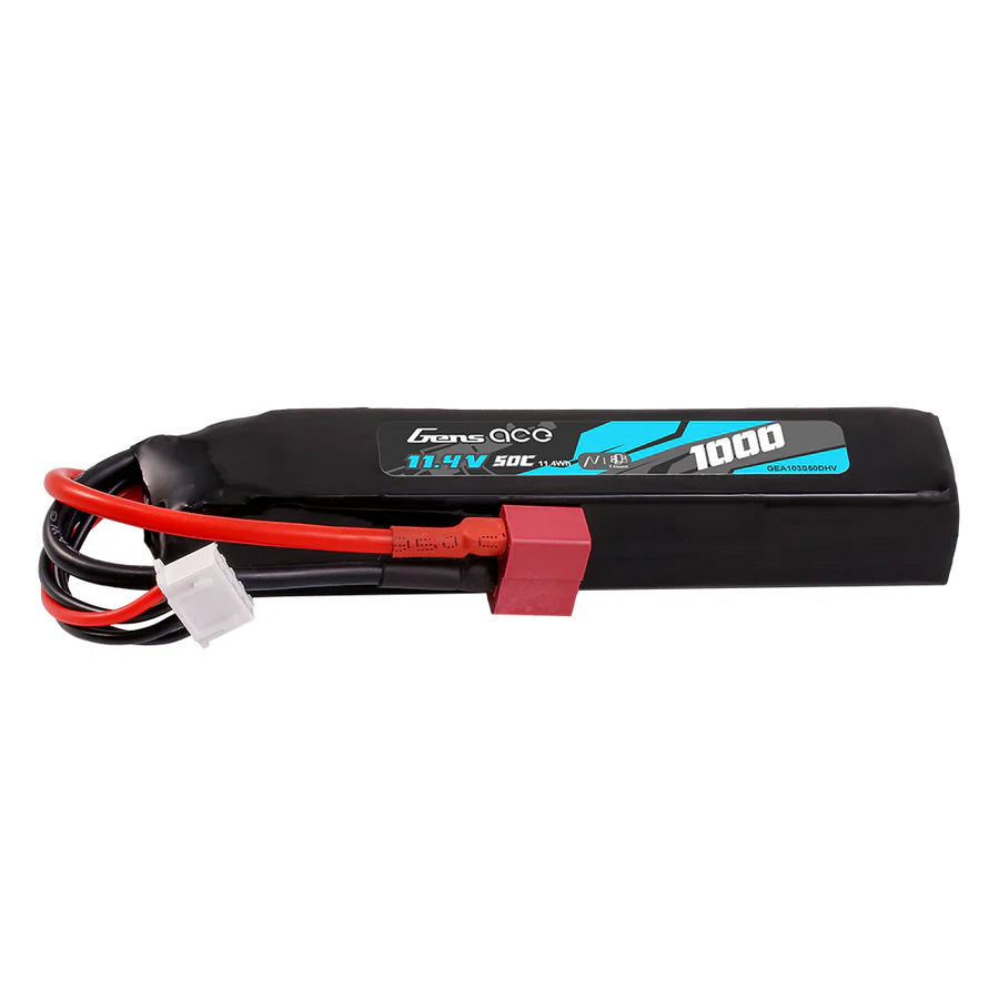 Ace LiPo battery 11.4V HV 1000mAh 3S/50C, T-plug/Deans