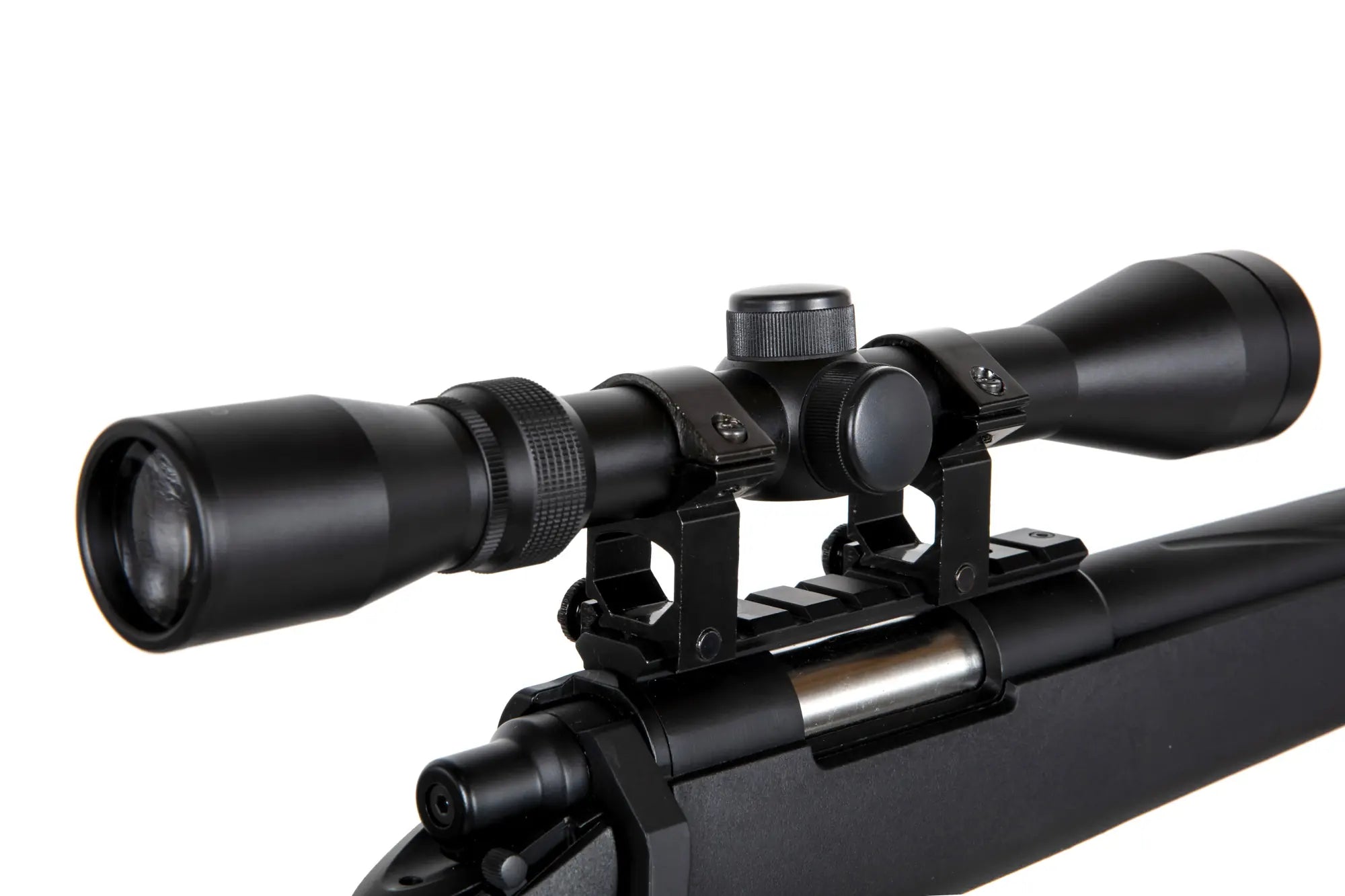 Specna Arms SA-S12 jousiviritteinen tarkkuuskivääri kiikarilla ja etujaloilla - musta