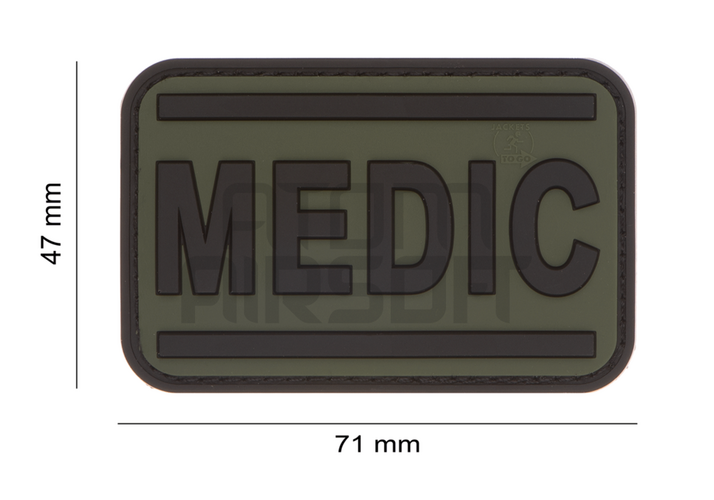 "Medic" 3D velcro badge - forest
