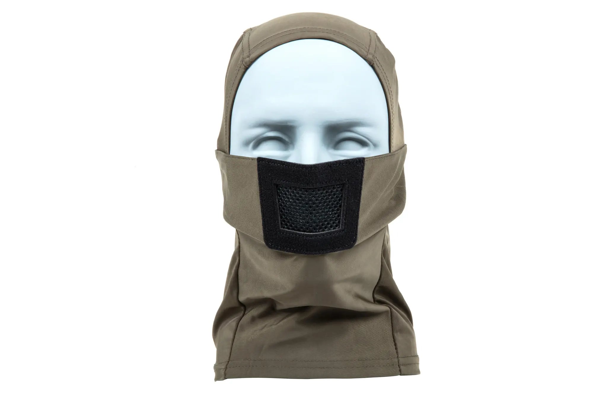 Balaclava style lower face shield - olive