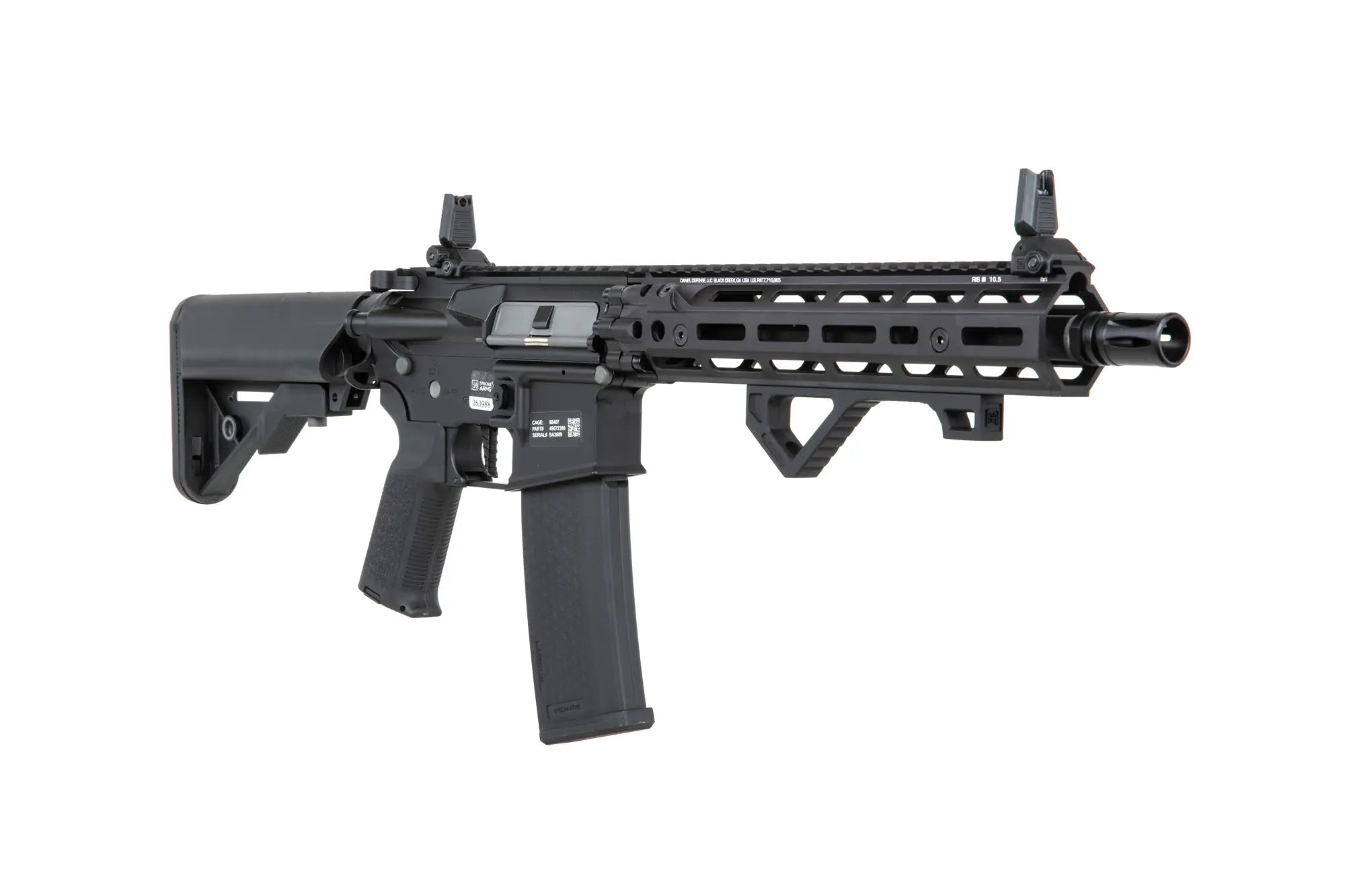 Daniel Defense® RIS III 10.5'' SA-P27 Prime™ HAL™ ETU harjattomalla moottorilla - Chaos Grey