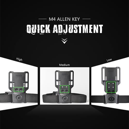 Pistol case duty drop mount