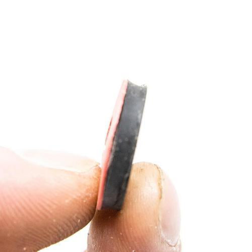 Sorbothane damping piece + protective plate (3.50 mm x 20 mm)