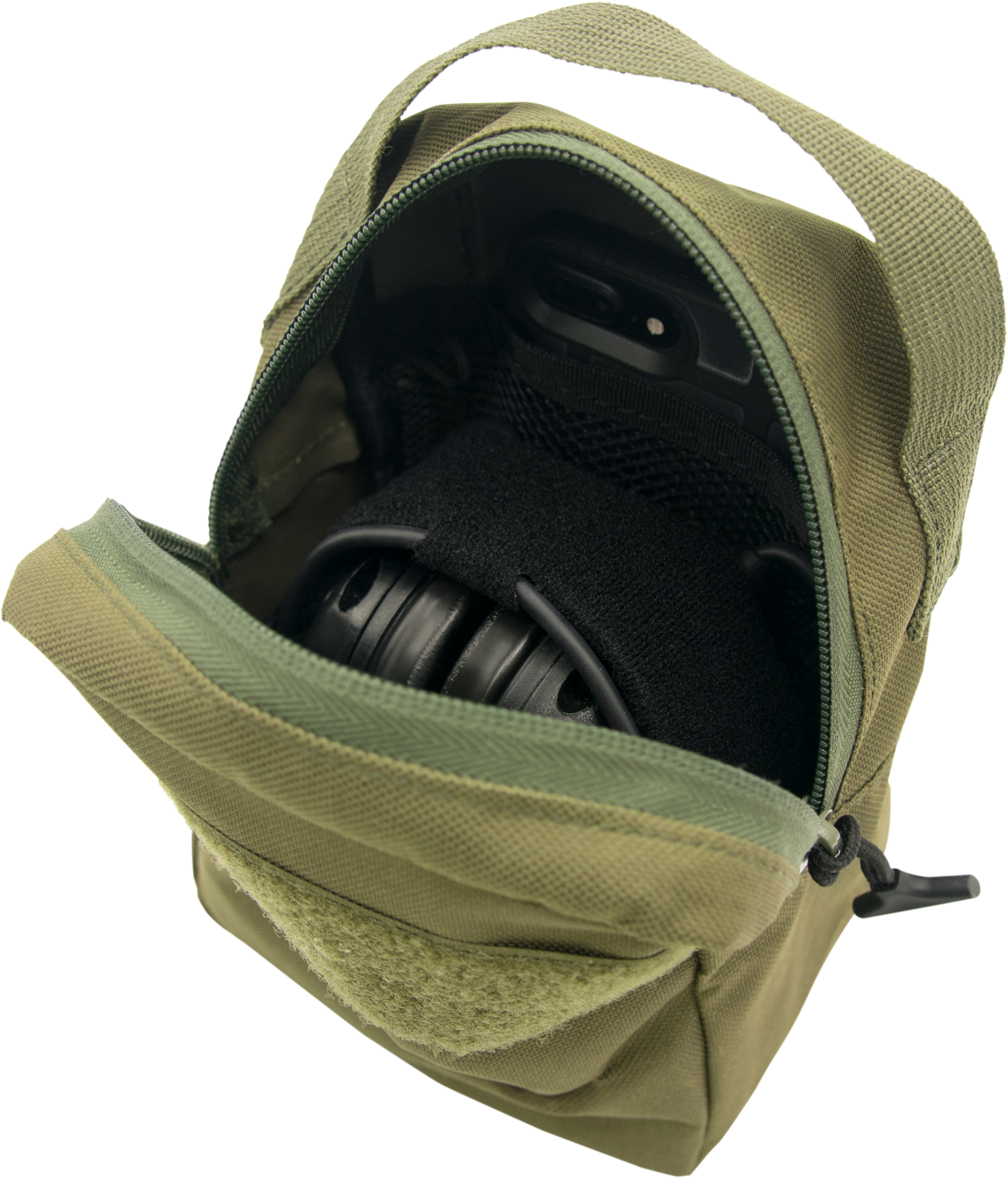 MOLLE carrying pouch for hearing protection - OD