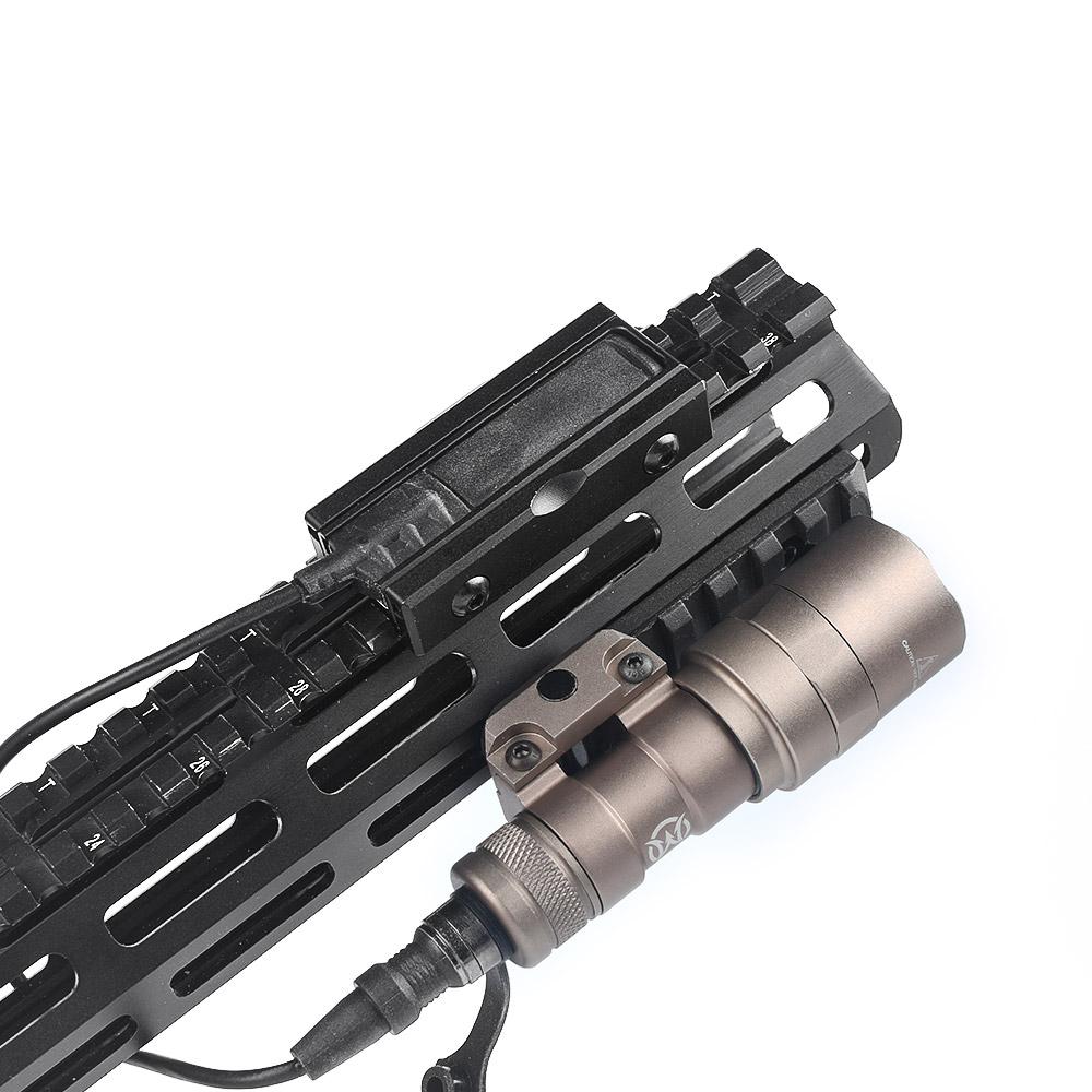 WADSN CNC etäkytkimen kiinnityslevy RIS/Picatinny kiskoon - musta