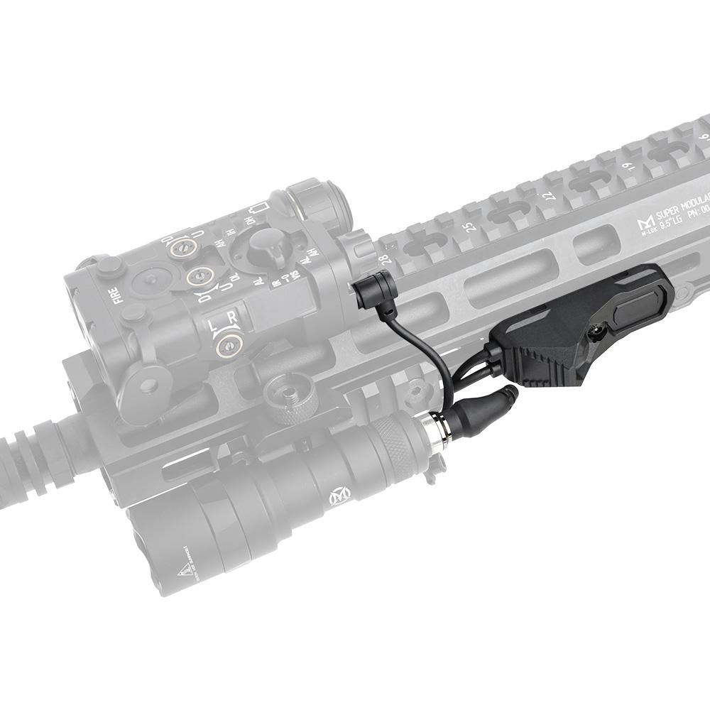 WADSN AN kaksitoiminen asevalon etäkytkin, SF-yhteensopiva & 2.5mm liitin - musta