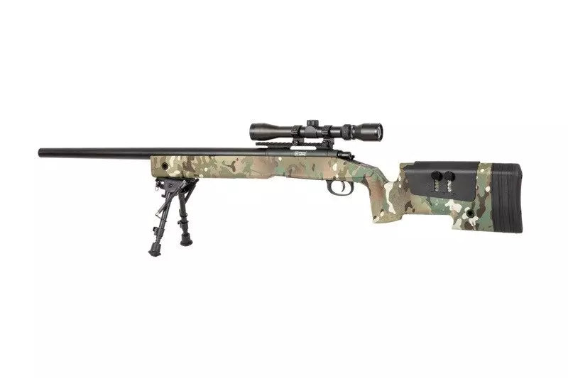 Specna Arms SA-S02 CORE™ High Velocity tarkkuuskivääri kiikarilla ja etujaloilla - MultiCam