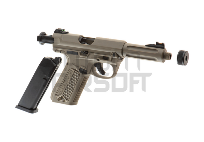 Action Army AAP-01 kaasupistooli, kertatuli/sarjatuli - hiekka