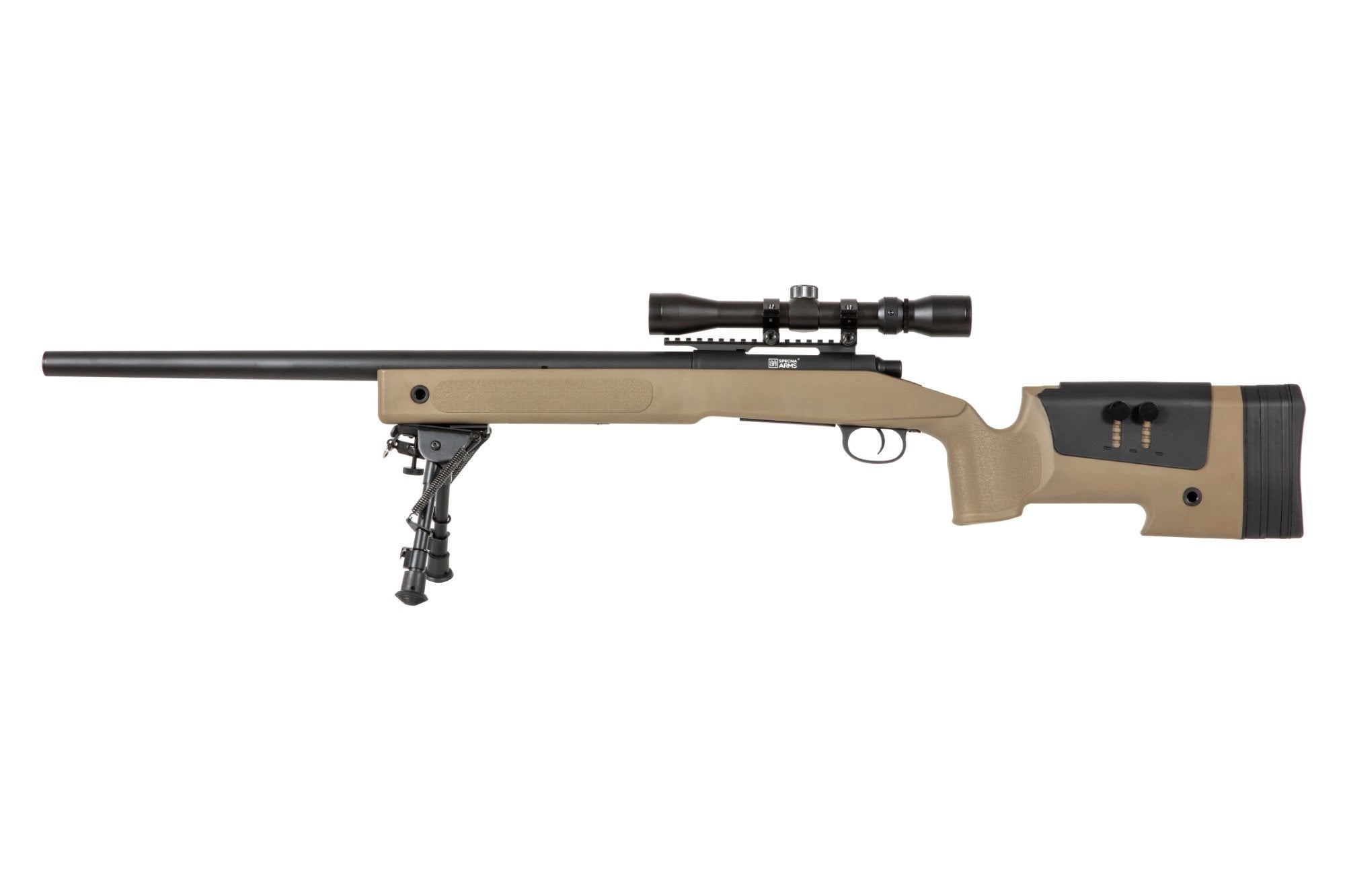 Specna Arms SA-S02 CORE™ Sniper Rifle Replica with Scope and Bipod - Tan