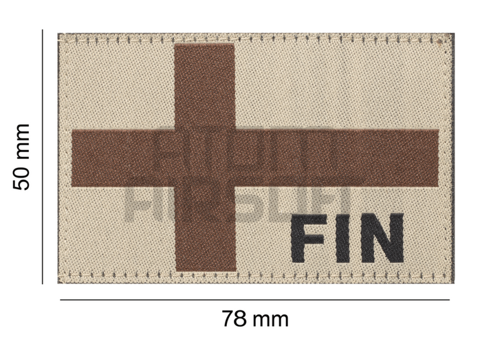 Clawgear Suomen lippu velcromerkki - hiekka