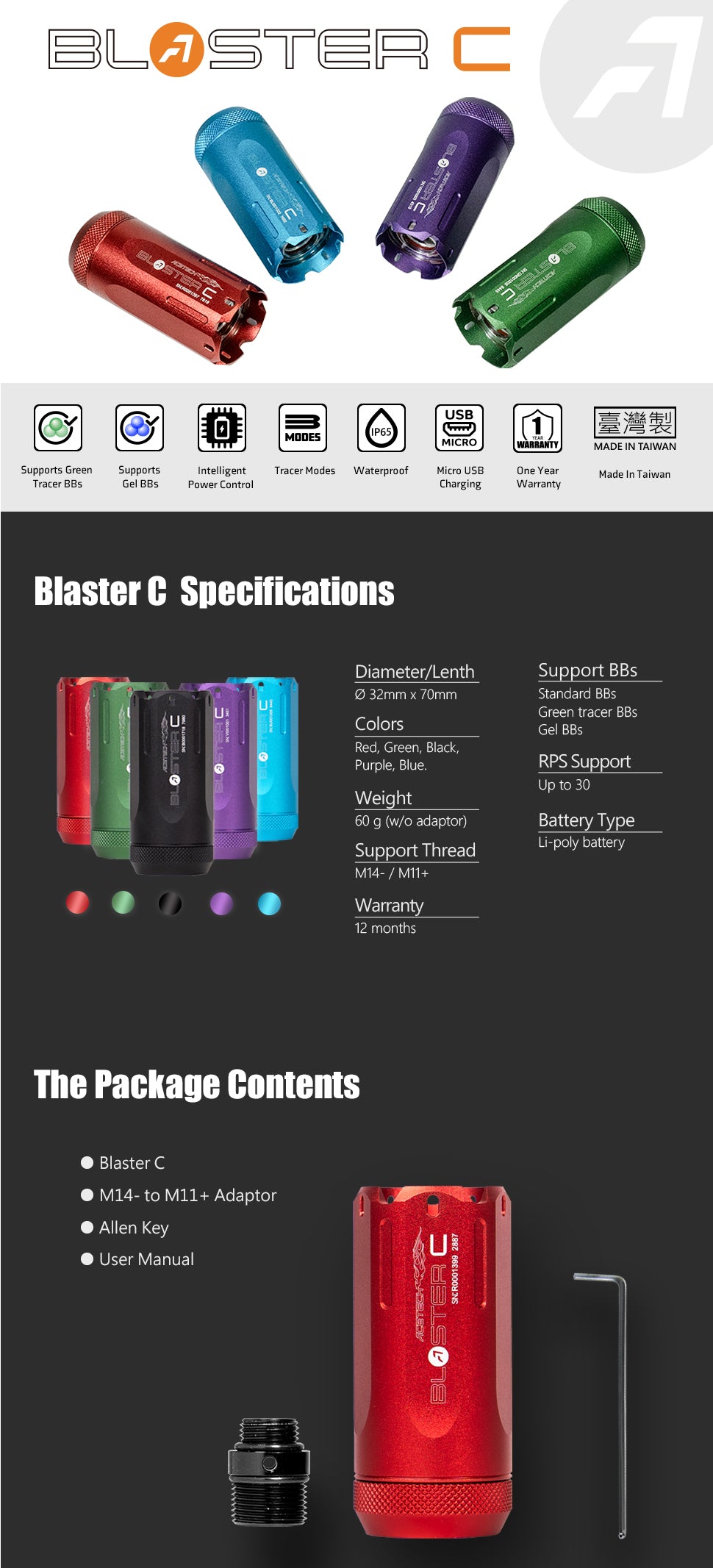 Blaster C light strip unit