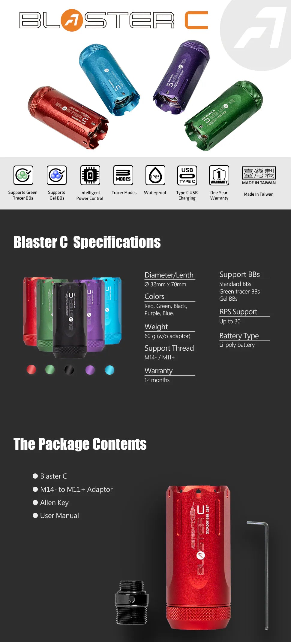 Acetech Blaster C valojuovayksikkö