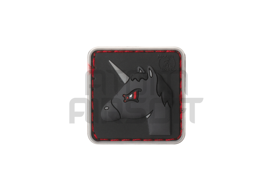 Angry Unicorn plastic velcro badge