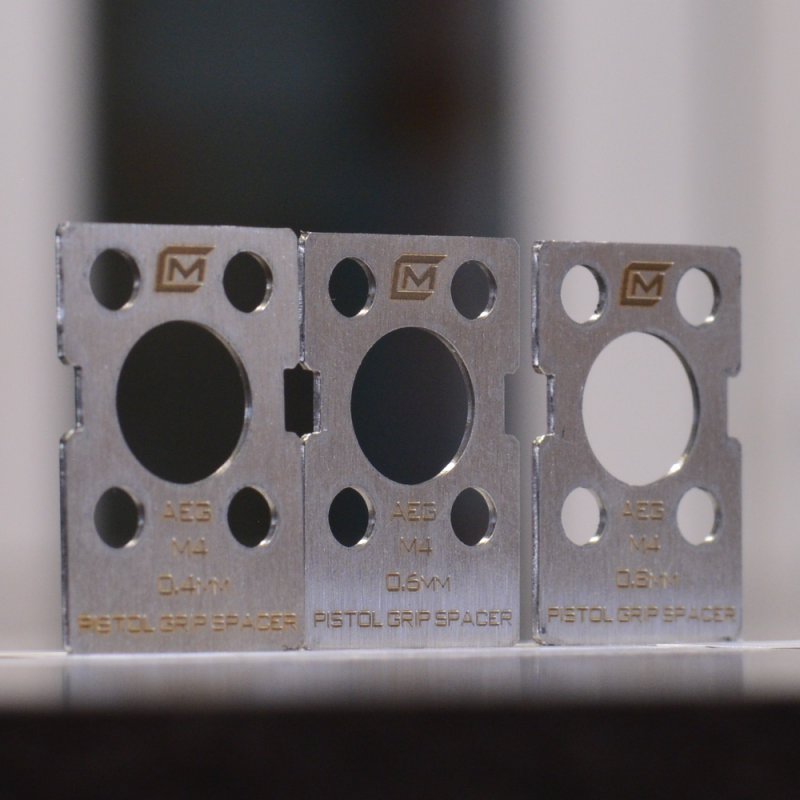 AEG M4/AR15 pistol grip height adjustment plate set