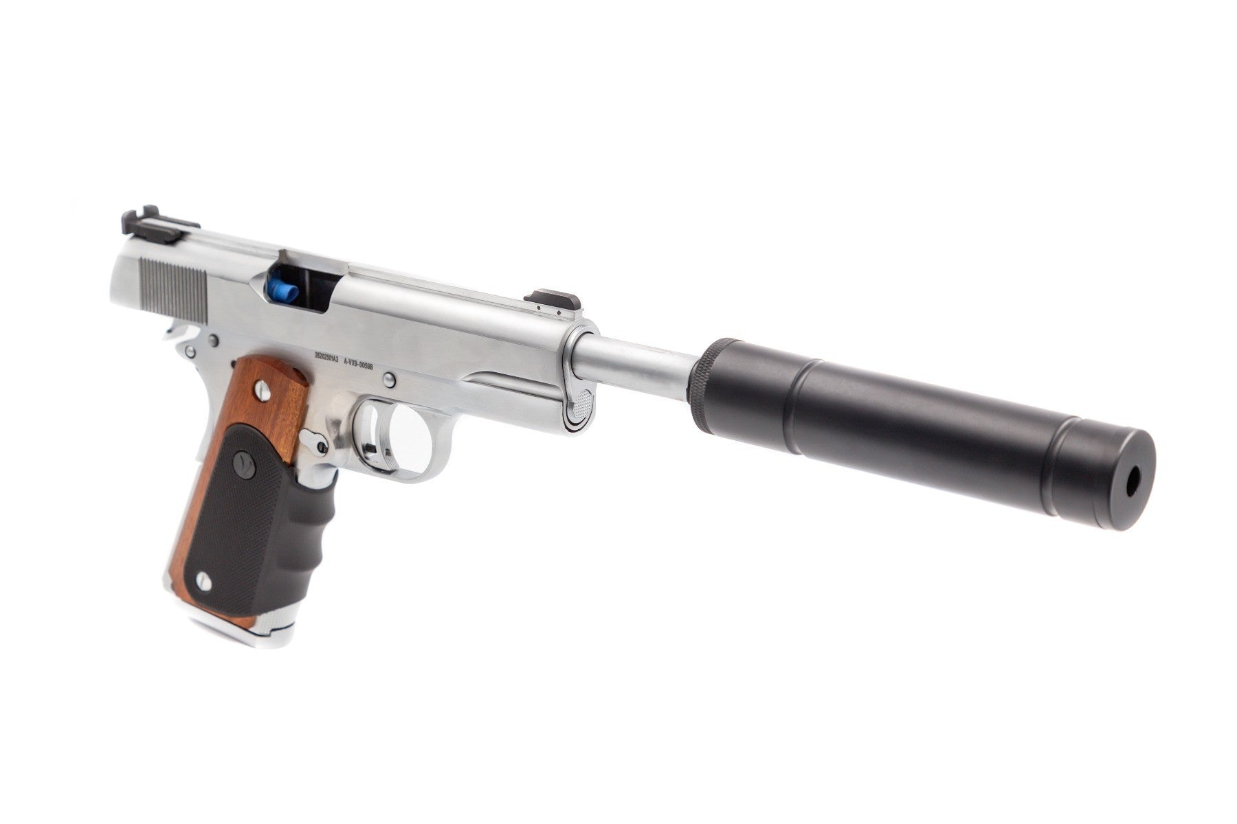 Agency VX-9 kaasupistooli - krominen